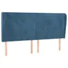 Kopfteil mit Ohren Dunkelblau 183x23x118/128 cm Samt Produktbild-Vorschau 2