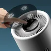 A hand is shown interacting with the control panel of a white air purifier/humidifier. Náhled obrázku produktu