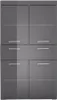 A grey cabinet with multiple doors and drawers. Produktbild-Vorschau