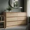 Kommode mit 6 Schubladen 140 cm Breite Kommode sonoma Holz Produktbild-Vorschau 1