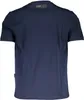 Herren Kurzarm T-Shirt Blau mit Print und Produktbild-Vorschau 2
