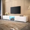 Meuble TV Merax avec portes en finition haute brillance, Voir les images du produit 1