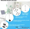 4er Set Möbelfüße Schrankfüße Weiss Eckig 25x25mm Sofafüße Produktbild-Vorschau 3