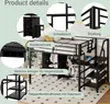 okwish Hochbett 140×200cm Metallbett Doppelbett mit Produktbild-Vorschau 4