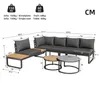 Flieks Gartenlounge-Set Gartenmöbel-Set 5 tlg., Gartensofa Produktbild-Vorschau 5