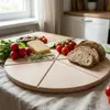 Kulaté dřevěné prkénko fi 35 cm na pizzu s ozdobami Náhled obrázku produktu 9
