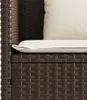vidaXL Panca da giardino con cuscini in Poly Rattan marrone Anteprima dell’immagine prodotto 11