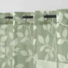 2 ks záclon v šalviovo zelenej farbe, polopriehľadné voile Náhľad obrázku produktu 3