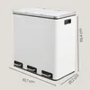 SONGMICS Mülleimer Mülltrennsystem, 3 x 18 L, ergonomisch, Produktbild-Vorschau 8