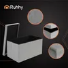 Ruhhy Pouf en tissu gris 60x30x30 cm 25996 ISOx Voir les images du produit 5