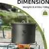 Qunature Titan Tasse Camping Topf Outdoor Becher 1100ml Produktbild-Vorschau 2