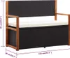 vidaXL Banc avec espace de rangement 110 cm Poly rotin bois Voir les images du produit 9