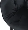 Close-up of a black velvet chair cushion. Produktbild-Vorschau