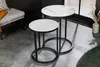 Tavolino da 60 cm in marmo, design moderno per il soggiorno Anteprima dell’immagine prodotto 2