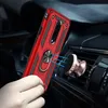 A red phone case with a ring holder is shown attached to a magnetic car mount on a car's air vent. Produktbild-Vorschau