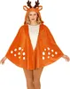A woman wearing a deer costume poncho. Produktbild-Vorschau