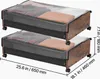 Two under-bed storage containers are shown side-by-side, with dimensions indicated. Anteprima dell’immagine prodotto