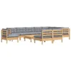 The Living Store 11-tlg. Garten-Lounge-Set mit Grauen Produktbild-Vorschau 4