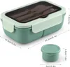 Brotdose Trennfächer 1250ml Lunchbox Kinder Erwachsene Produktbild-Vorschau 2