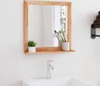 vidaXL Lustro ścienne 55x55 cm z litego drewna orzechowego Podgląd zdjęcia produktu 8