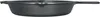 A black cast iron frying pan with a handle, shown from a side angle against a white background. Voir les images du produit