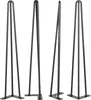 Four black metal hairpin legs are displayed against a white background. Anteprima dell’immagine prodotto