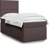 vidaXL Boxspringbett mit Matratze Dunkelbraun 90x200 cm Produktbild-Vorschau 2