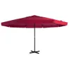 vidaXL Parasol avec mât en aluminium 500 cm rouge bordeaux Voir les images du produit 7