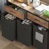 A laundry cart with drawers and bags, placed on a tiled floor next to a washing machine. Produktbild-Vorschau