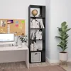 vidaXL Regál na knihy / Room Divider Black 45x24x159 cm Náhľad obrázku produktu 2
