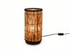 Vintage Tischlampe mit Rattan Lampenschirm Boho Stil für Produktbild-Vorschau 2