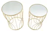 Mauro Ferretti Beistelltisch Ligne 2er Set Gold 38x55 33x50 Produktbild-Vorschau 2