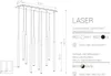Żyrandol LASER biały 10xG9x10W metal wym:130x70x20cm IP20 Podgląd zdjęcia produktu 2