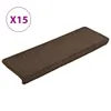 vidaXL Teppich Treppenstufen 15 Stk. 65x21x4 cm Braun - Produktbild-Vorschau 3