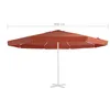 vidaXL Housse de rechange pour parasol Terracotta-Rouge 500 Voir les images du produit 3