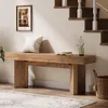 Banco d'ingresso in legno lungo 120 cm, panche da interno Anteprima dell’immagine prodotto 4