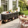 sweeek - Outdoor-Küche 3 Elemente Edelstahl - Schwarz Produktbild-Vorschau 5