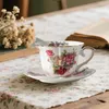 Englische Vintage-Porzellantasse mit Rosenmuster und Produktbild-Vorschau 3