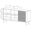 AX LIVING Commode noire Vespasia 163 2T3S – 163,2 cm, style Voir les images du produit 8