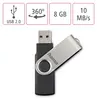 Hama USB-Stick Rotate, USB 2.0, 8GB, Schwarz/Silber Produktbild-Vorschau 2
