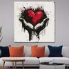 Herz in Händen abstrakte Kunst Leinwandbild Wandbild Produktbild-Vorschau 3