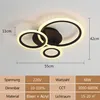 Plafonnier Led Noir Moderne Lampe de Couloir Dimmable Voir les images du produit 6
