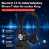 Bluetooth Headset mit Mikrofon & Ladestation, kabelloses Produktbild-Vorschau 6