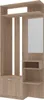 A wooden hall tree with a mirror and storage. Náhled obrázku produktu