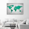 Leinwandbild grüne weltkarte auf beton 90x60 cm Feeby grün Produktbild-Vorschau 2