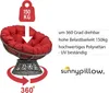 sunnypillow Papasansessel | Rattansessel mit Kissen rund Produktbild-Vorschau 3
