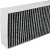 A close-up, angled view of a pleated air filter with a white frame. Produktbild-Vorschau