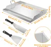 XMTECH Edelstahl Grillplatte mit Henkel, 54x41x7 cm, Produktbild-Vorschau 7