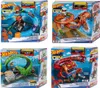 Four different Hot Wheels City toy playsets are displayed in a collage. Voir les images du produit