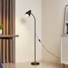 Lindby Stehleuchte Tebbi, schwarz, Metall, Höhe 150 cm Produktbild-Vorschau 3